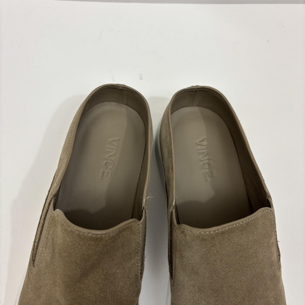Vince Slip‎ On Suede Leather Shoes Womens Size 8 38 Beige Casual Flats Sneakers - Picture 8 of 14